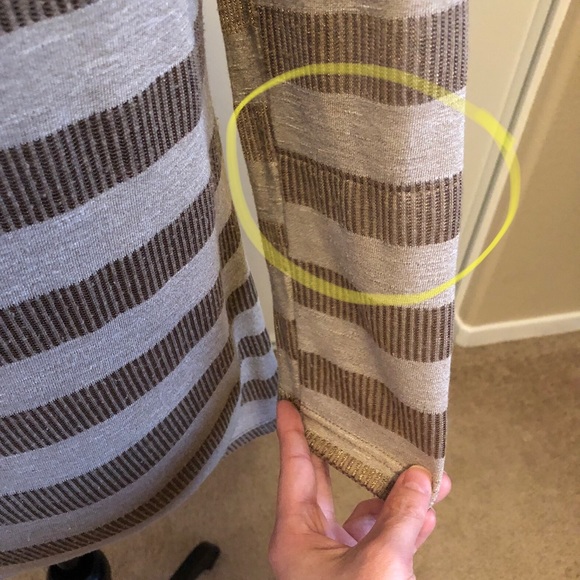 Cream and Gold Striped Cardigan - Picture 14 of 15